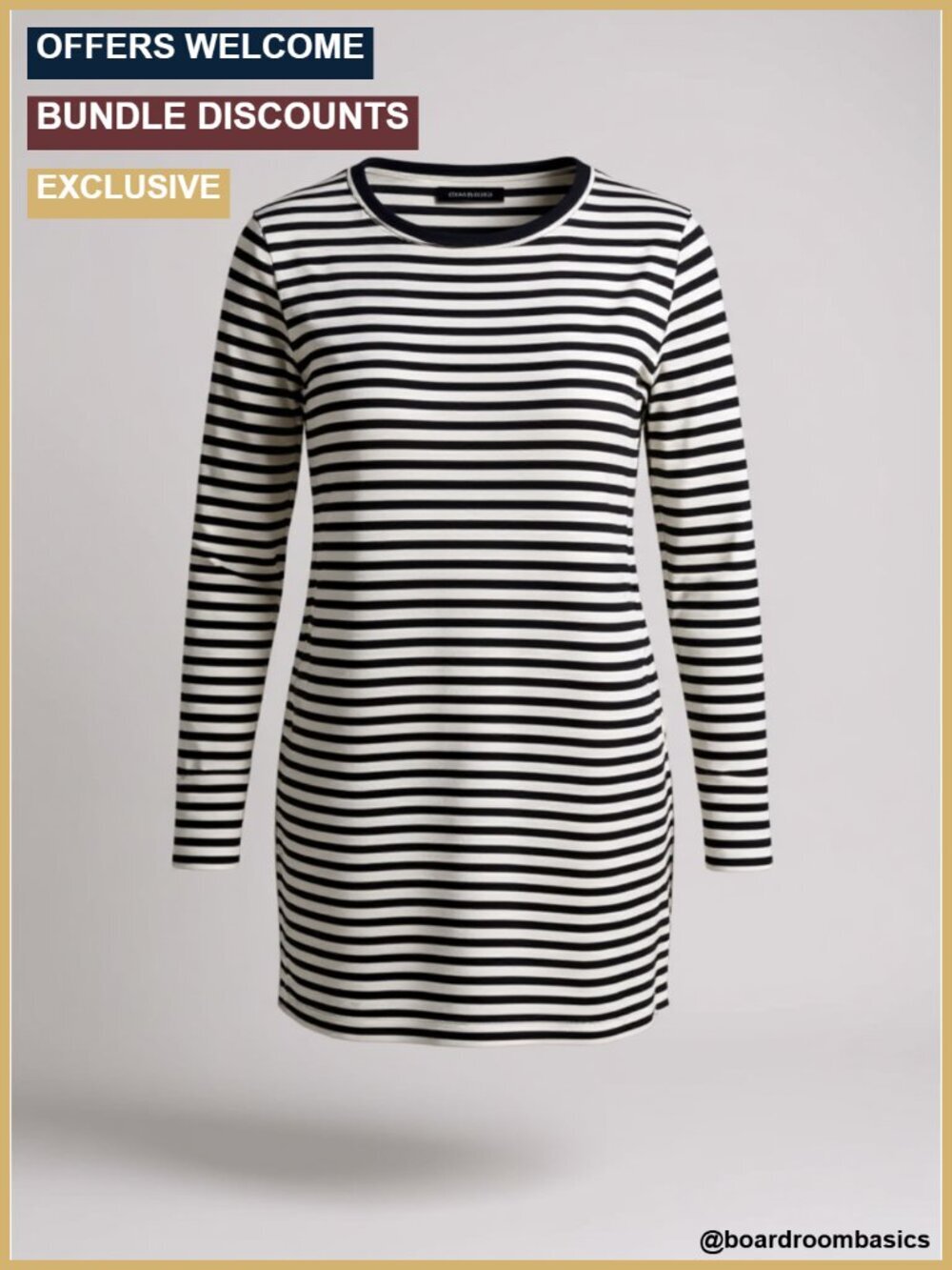 Plus Size Striped Elastic Waist Split Back Bodycon Pencil Skirt